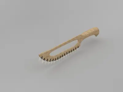 combat knife made of the teeth of sharks hipoly 3D model