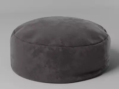 Grey Velvet Chair Free 3D model