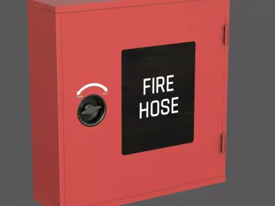 Fire hose reel Low-poly 3D model buy