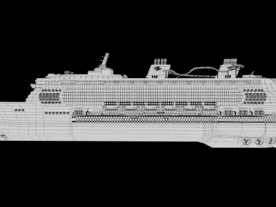 Cruise Ship   Low-poly 3D model