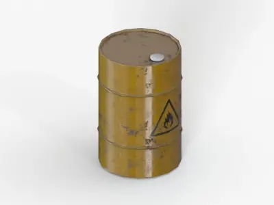 Oil Barrel Free low-poly 3D model 2