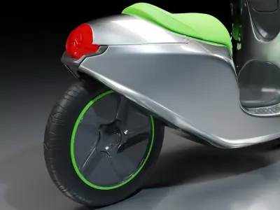 Smart EV Scooter Low-poly 3D model