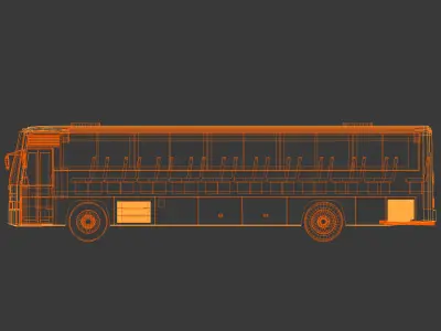 Hino Blue Ribbon P-RU638BB Bus Free 3D model