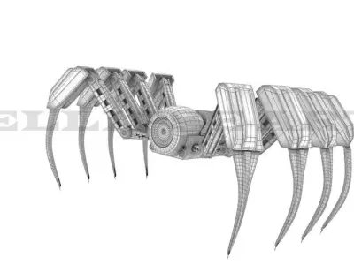 Spidy Robo Low-poly 3D model