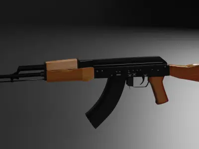 AKM assault rifle  3D model
