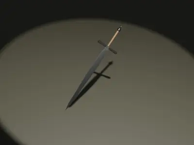 Low Polly Two Handed Sword Free low-poly 3D model