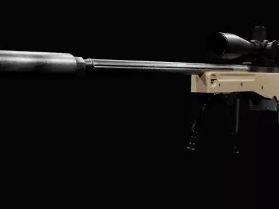 AWM sniper gun 3D model