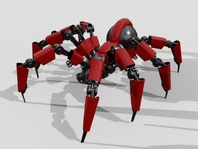 Robot Spider Low-poly 3D model purchase