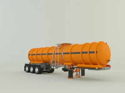 truck trailer 777 3D model