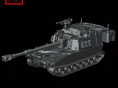 Tank M109A6 Paladin 3D model