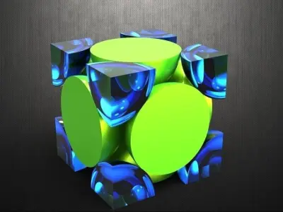 FCC unit cell Free 3D model
