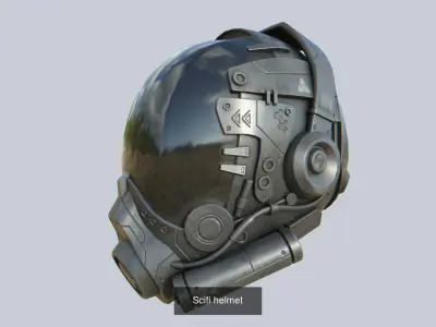 Scifi helmet collection 3D Model Pack