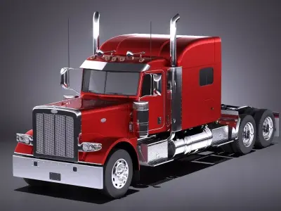 Peterbilt 389 Sleeper Cab 2017 VRAY 3D model