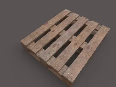 Pallet 3D model wooden Low-poly 3D model