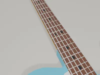  Electric guitar Telecaster  PBR low-poly game-ready Low-poly 3D model
