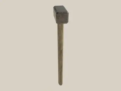Heavy hammer tool  Low-poly 3D model