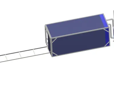 Convection drying chamber for wood 3D model