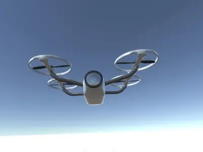 Drone flying in sky Low-poly 3D model buy
