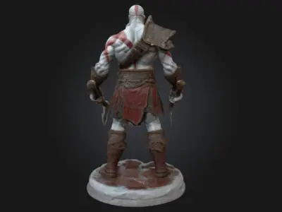 Kratos 3D Printable Statue God of War  3D print model