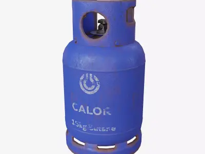 15kg Butane Calor Gas Bottle Low-poly 3D model