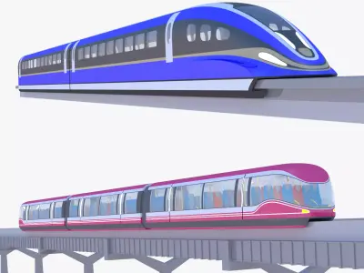 Future trains collection II 3D Model Pack