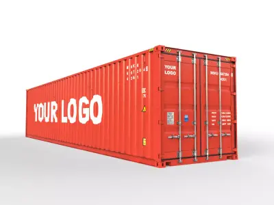 Generic container 40ft standard- PSD edit 3D model
