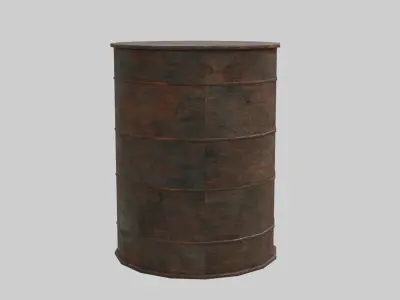 Rusted Barrel - Low Poly Low-poly 3D model