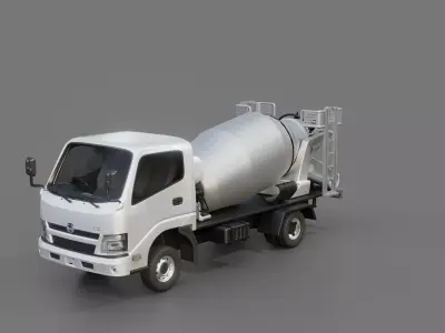 Hino 300 Concrete Mixer truck 3D model