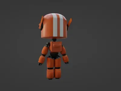 SCI-FI red robot model from Love death and Robots Low-poly 3D model