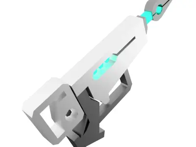 3d cartoon future arm laser and plasma gun icon 3D model purchase
