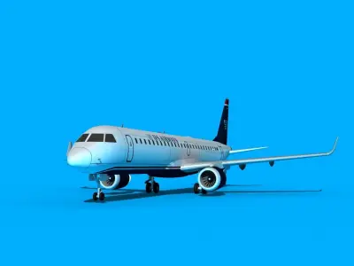 Embraer Emb-190 US Airways 3D model
