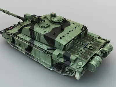 British MBT Challenger 2  Low-poly 3D model