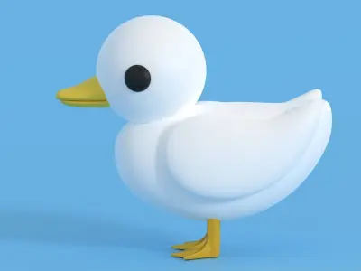 Cartoon Duck 3D model buy
