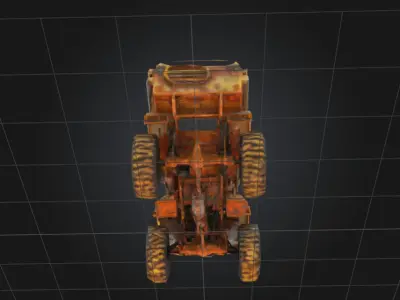Post-Apocalyptic Armored Heavy Truck 3D Model Low-poly 3D model