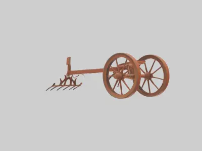 Farmplow Model Low-poly 3D model