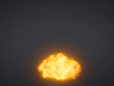Explosion smoke cloud 3D model