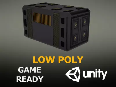 Container box Low-poly 3D model