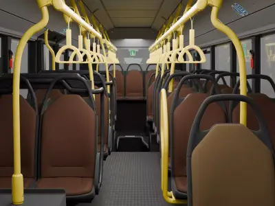City Bus Transjakarta Low-poly 3D model