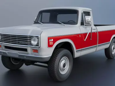 International Pickup Long Bed 1974 3D print model