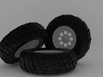 Tire off road model Free low-poly 3D model