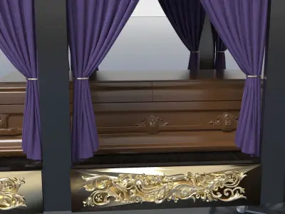 Funeral Carriage 3D model