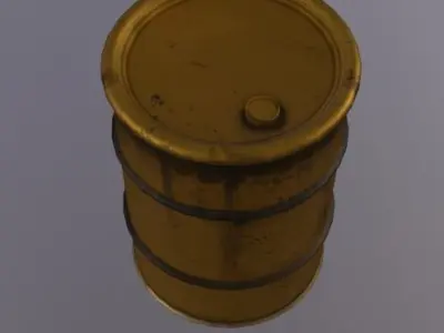 Warehouse Barrel Low-poly 3D model