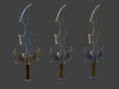 Fantasy Wild Sword - Hand Painted Low-poly 3D model