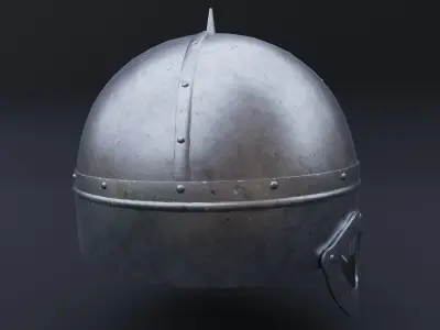 Viking helmet from Gjermundby Game ready model Low-poly 3D model