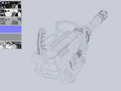 Minigun 3D model get