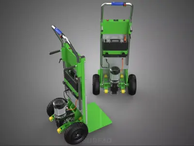 ELECTRIC POWER MOTOR HAND TRUCK HANDTRUCK STAIR CLIMBER CLIMBING 3D model
