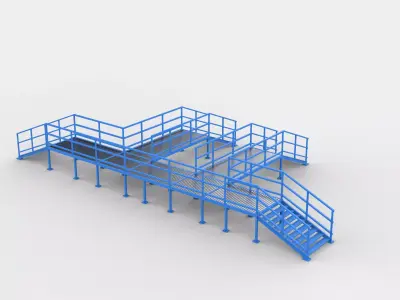 industrial metal platform  3D model