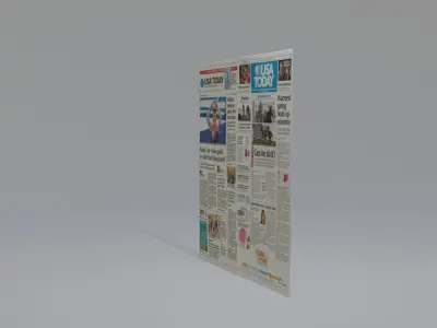 Newspaper Low-poly 3D model