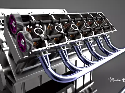 V12 Car Engine 3D model