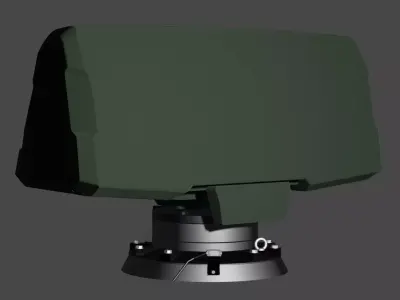 SAAB Sea-Giraffe 1X millitary radar Low-poly 3D model